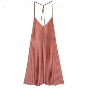 CAYANNE Pleated Slip Mini Dress